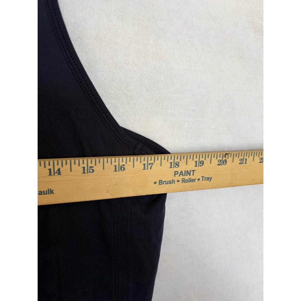 Athleta Essence Tie Back Tank Navy Blue Small Petite Activewear Yoga Top SP - Picture 3 of 7